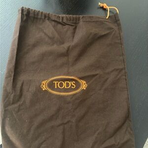 Tod's Chocolate Brown Dust Bag with Orange Logo